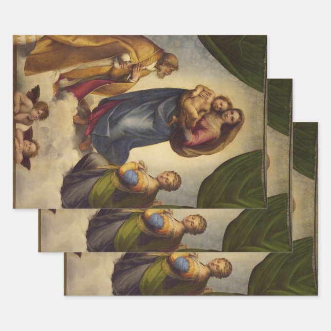 Hoja De Papel De Regalo Sistine Madonna por Rapahel (Set)