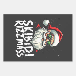 Hoja De Papel De Regalo Skibidi Rizzmas Navidades divertidos de jerga gene