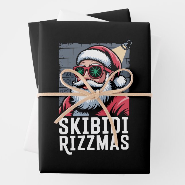 Hoja De Papel De Regalo Skibidi Rizzmas Navidades Rizz Santa Claus Xmas (In situ)