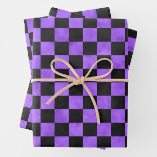 Hoja De Papel De Regalo Skulls morados y diseño de la serie girasol 8