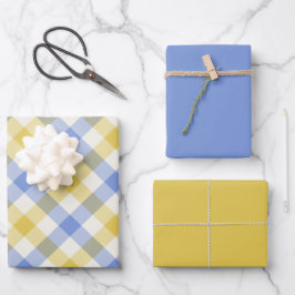 Hoja De Papel De Regalo Sky Gingham