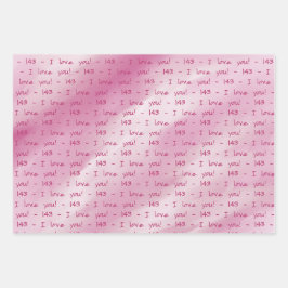 HOJA DE PAPEL DE REGALO SKZ - 143 - I LOVE YOU GIFT WRAP
