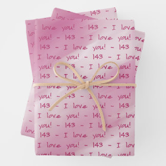 HOJA DE PAPEL DE REGALO SKZ - 143 - I LOVE YOU GIFT WRAP