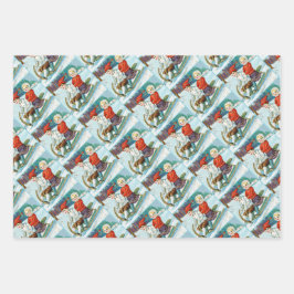 Hoja De Papel De Regalo Sleigh riding at Christmas time