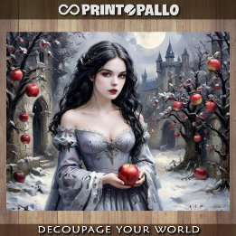 Hoja De Papel De Regalo Snow White and the apple - Decoupage