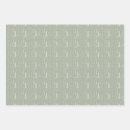 Hoja De Papel De Regalo Snowflake, árbol de Navidad