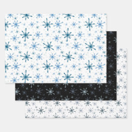 Hoja De Papel De Regalo Snowflake Simple Pattern Winter Gift 3