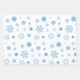 Hoja De Papel De Regalo Snowflakes 