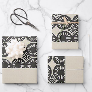 Hoja De Papel De Regalo Sofisticado Minimalista de lujo del Caribe african