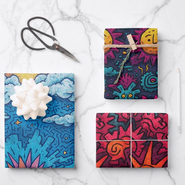 Hoja De Papel De Regalo Solar Carnival (Anverso)