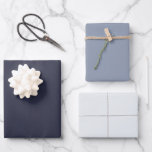 Hoja De Papel De Regalo Sólidas Sólidas Gris Azules Guay Modernas Sencilla<br><div class="desc">Sencillas hojas de papel de envoltura de 3 set en modernos tonos sólidos de azul marino,  blanco y gris fresco.</div>