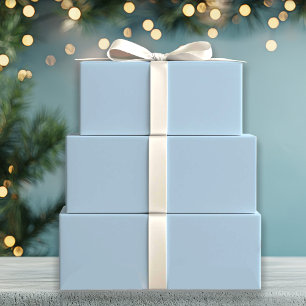 Hoja De Papel De Regalo Sólido azul de invierno suave
