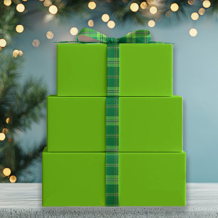 Hoja De Papel De Regalo Sólido verde jolly