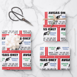 Hoja De Papel De Regalo sólo AVGAS / 100LL