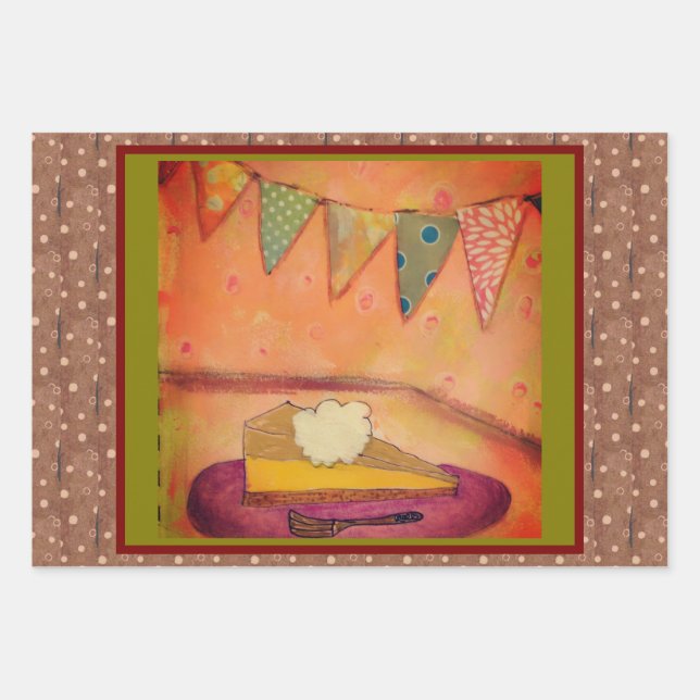 Hoja De Papel De Regalo Solo pastel  (Anverso)