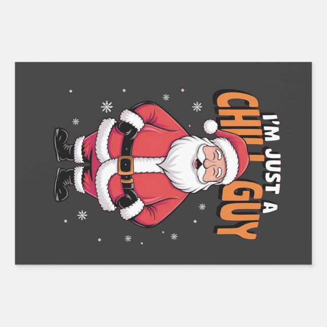 Hoja De Papel De Regalo Solo soy un chico malo Navidades meme 2025 (Anverso)