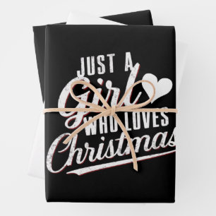 Hoja De Papel De Regalo Sólo un chica que ama a los Navidades