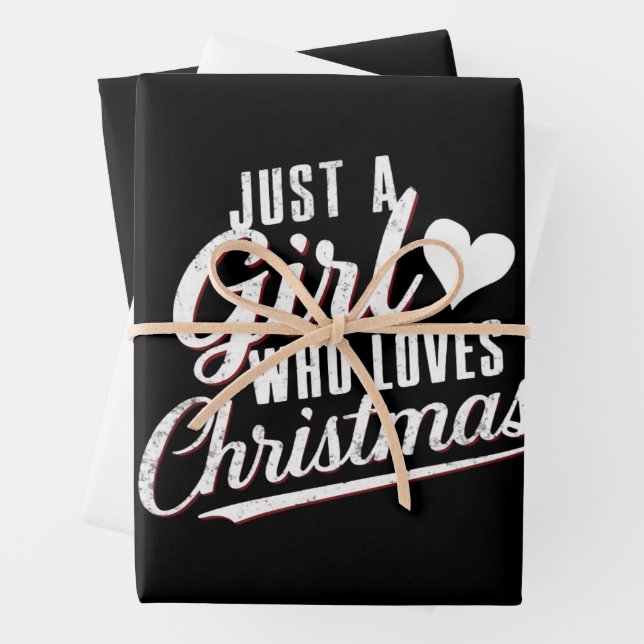 Hoja De Papel De Regalo Sólo un chica que ama a los Navidades (In situ)