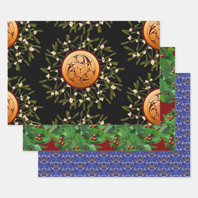 Hoja De Papel De Regalo Solsticio de invierno (Set)