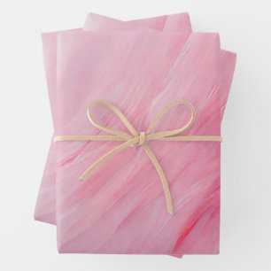 Hoja De Papel De Regalo Sombras abstractas de pinturas rosas y pintadas