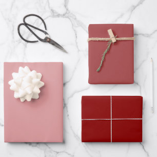 Hoja De Papel De Regalo Sombras Modernas Terciopelo Rojo