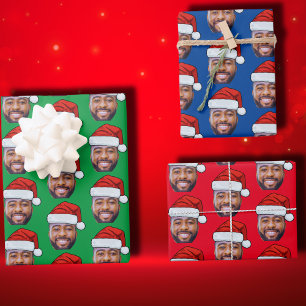 Hoja De Papel De Regalo Sombrero de foto de cara personalizada