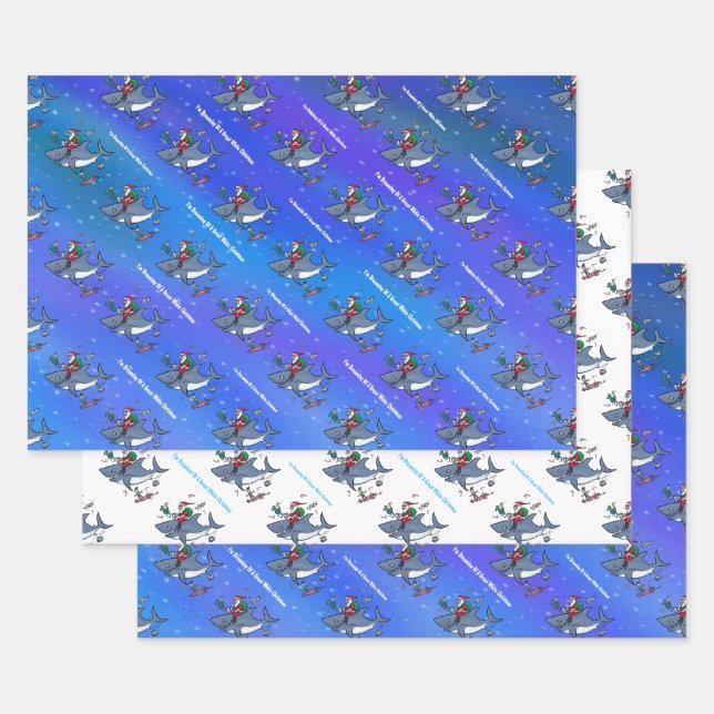 Hoja De Papel De Regalo Soñando Con Un Gran Navidad Blanco (Set)