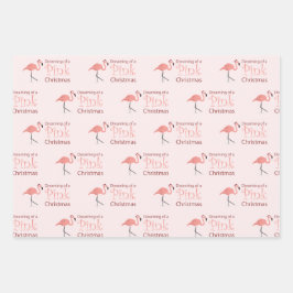 Hoja De Papel De Regalo Soñando con un Navidad rosado -