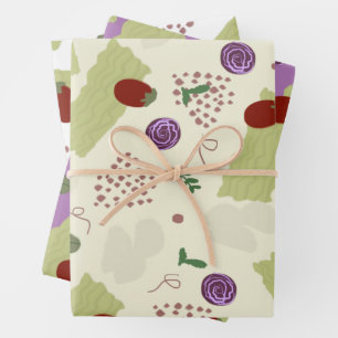 Hoja De Papel De Regalo Sopa de Lasaña Pizzería Queso Espaguetis