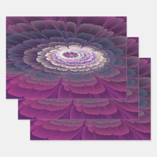 Hoja De Papel De Regalo Sorprendente Flower Colorful Abstract Fractal Art