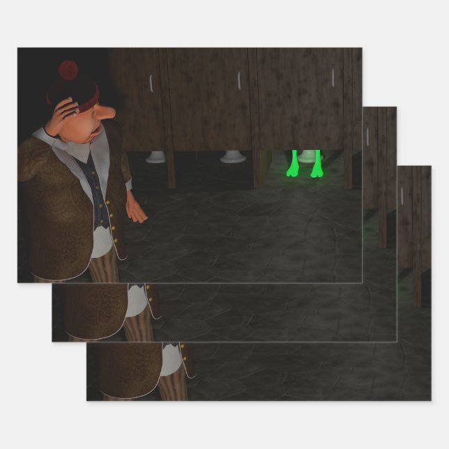 Hoja De Papel De Regalo Sorpresa En El Baño (Set)