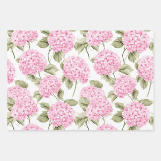 Hoja De Papel De Regalo Southern Pink Hydrangea Wrapping Paper
