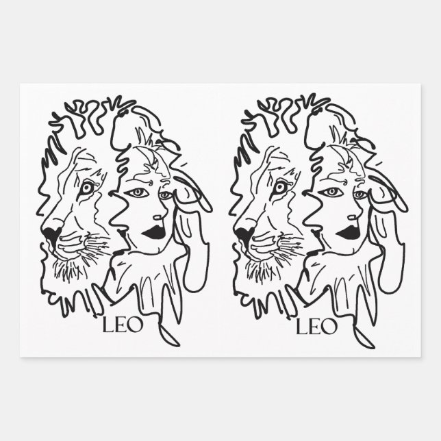 Hoja De Papel De Regalo Soy LEO (Anverso)