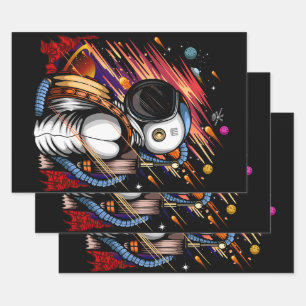 Hoja De Papel De Regalo Spaceman