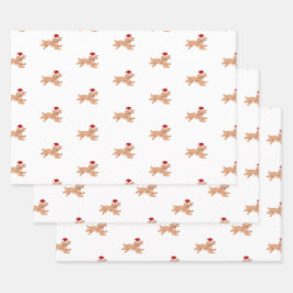 Hoja De Papel De Regalo Spaniel Perro Navidad 