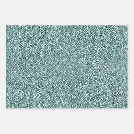 Hoja De Papel De Regalo Sparkle Green Glitz Gold Purpurina