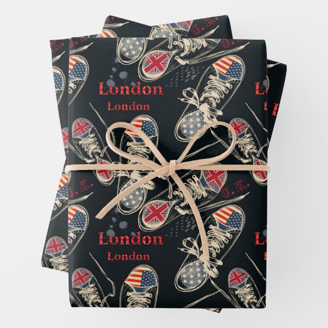 Hoja De Papel De Regalo Sports Boots Fashion Pattern  (In situ)