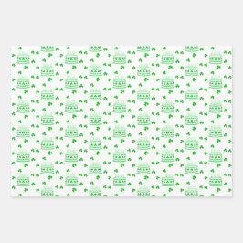 Hoja De Papel De Regalo St Patrick's Day Birthday 