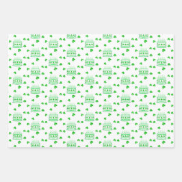 Hoja De Papel De Regalo St Patrick's Day Birthday 