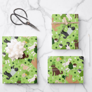 Hoja De Papel De Regalo St. Patrick's Day Labradoodle / Goldendoodle