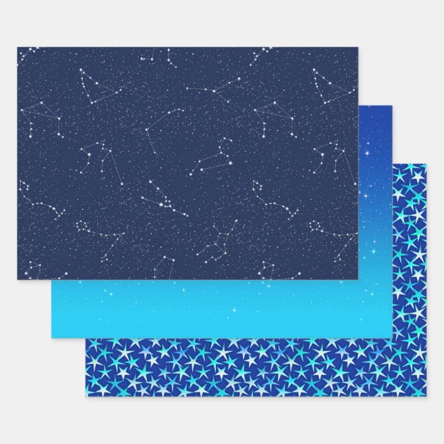 Hoja De Papel De Regalo Starry Skies (Set)