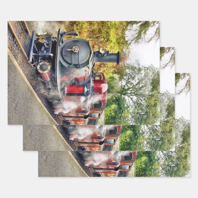 HOJA DE PAPEL DE REGALO STEAM TRAIN (Set)
