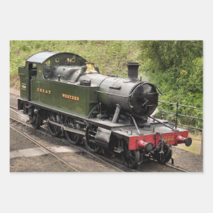 HOJA DE PAPEL DE REGALO STEAM TRAIN