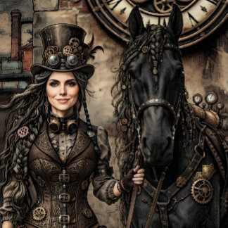 Hoja De Papel De Regalo Steampunk féminine découpage paper
