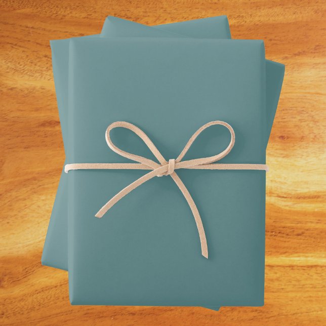 Hoja De Papel De Regalo Steel Teal Solid Color  (Subido por el creador)