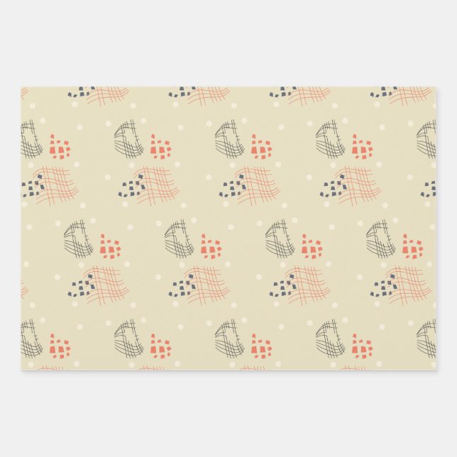 Hoja De Papel De Regalo steenrood abstract (Anverso)