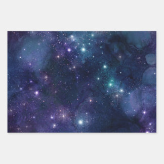 Hoja De Papel De Regalo Sternenhimmel/ Universum Muster Geschenkpapier im