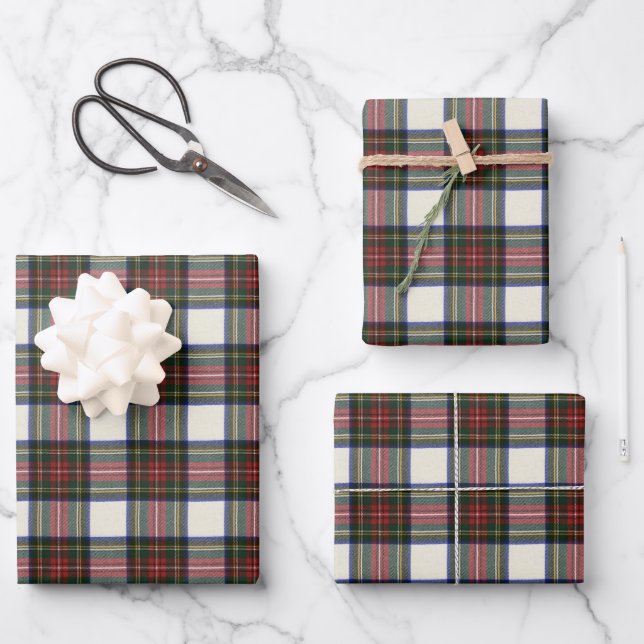 Hoja De Papel De Regalo Stewart Vress Tartán escocés moderno (Anverso)