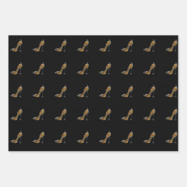 Hoja De Papel De Regalo Stiletto con vino espumoso