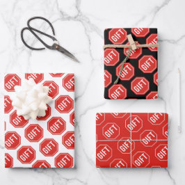 Hoja De Papel De Regalo STOP:GIFT Funny Unique Novedad Simple Classic